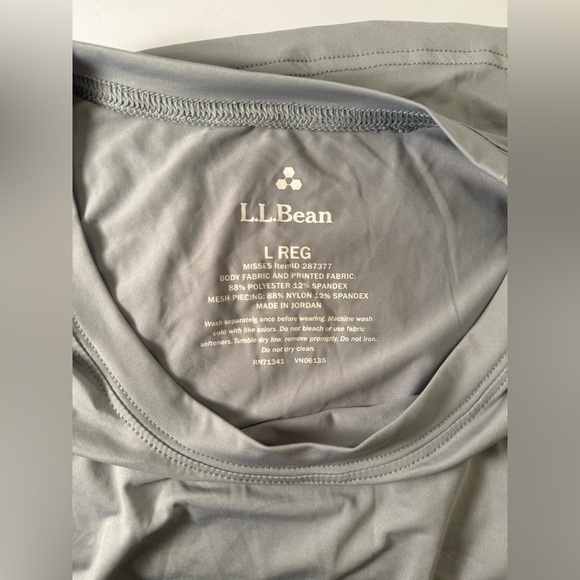 Women’s L.L Bean Sport Shirt Long Sleeve Tee Gray Size L - Picture 5 of 6